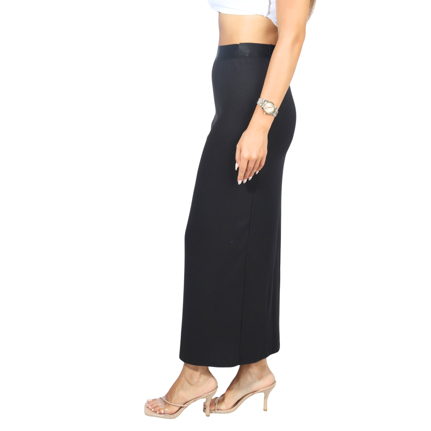 SHEIN - Pull Over Ribbed Skirt