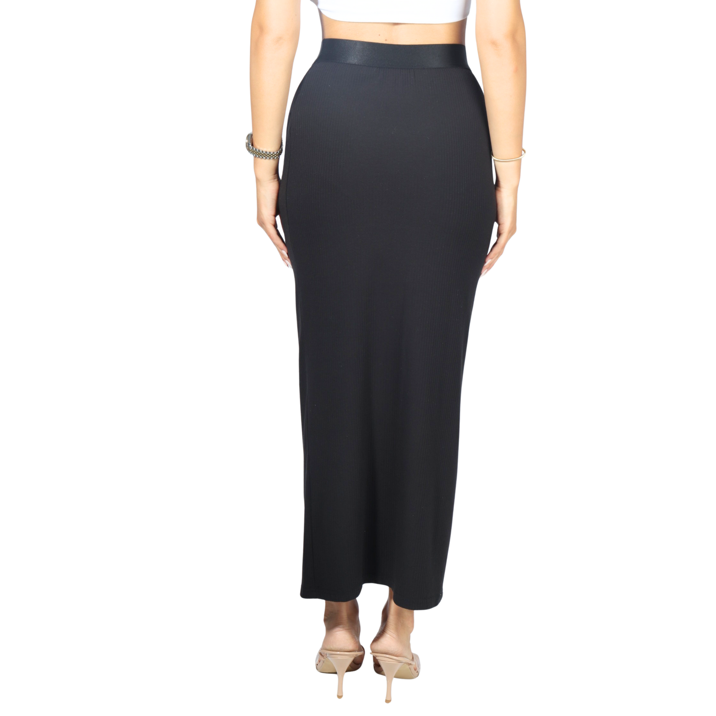 SHEIN - Pull Over Ribbed Skirt