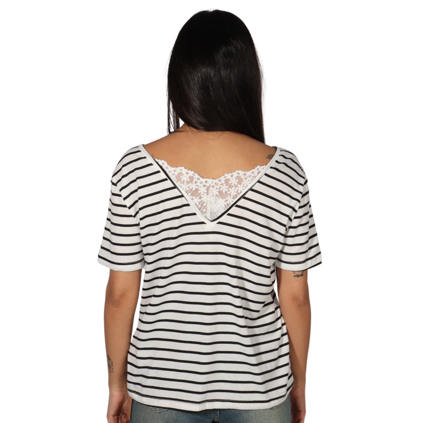 SHEIN -  V neck Short Sleeve  T-Shirt