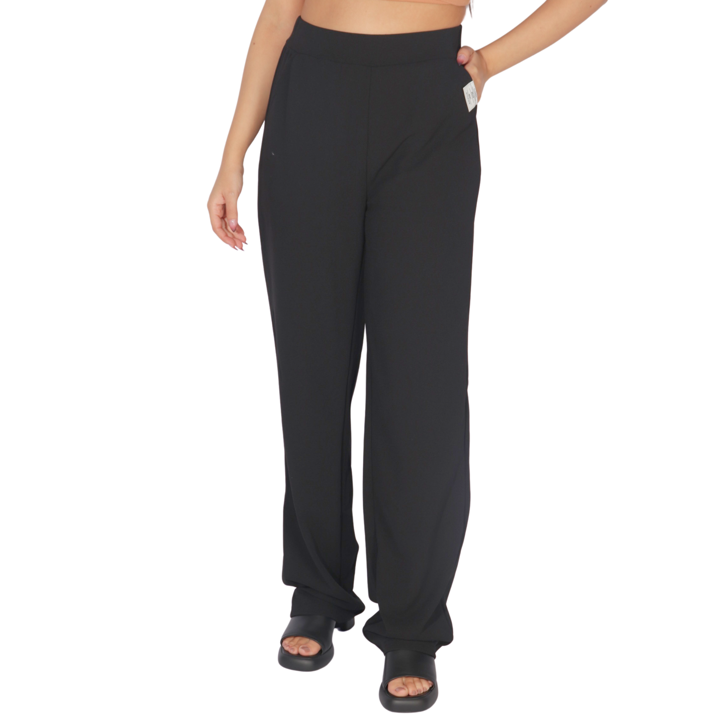 SHEIN - Elastic Waist Casual Pant