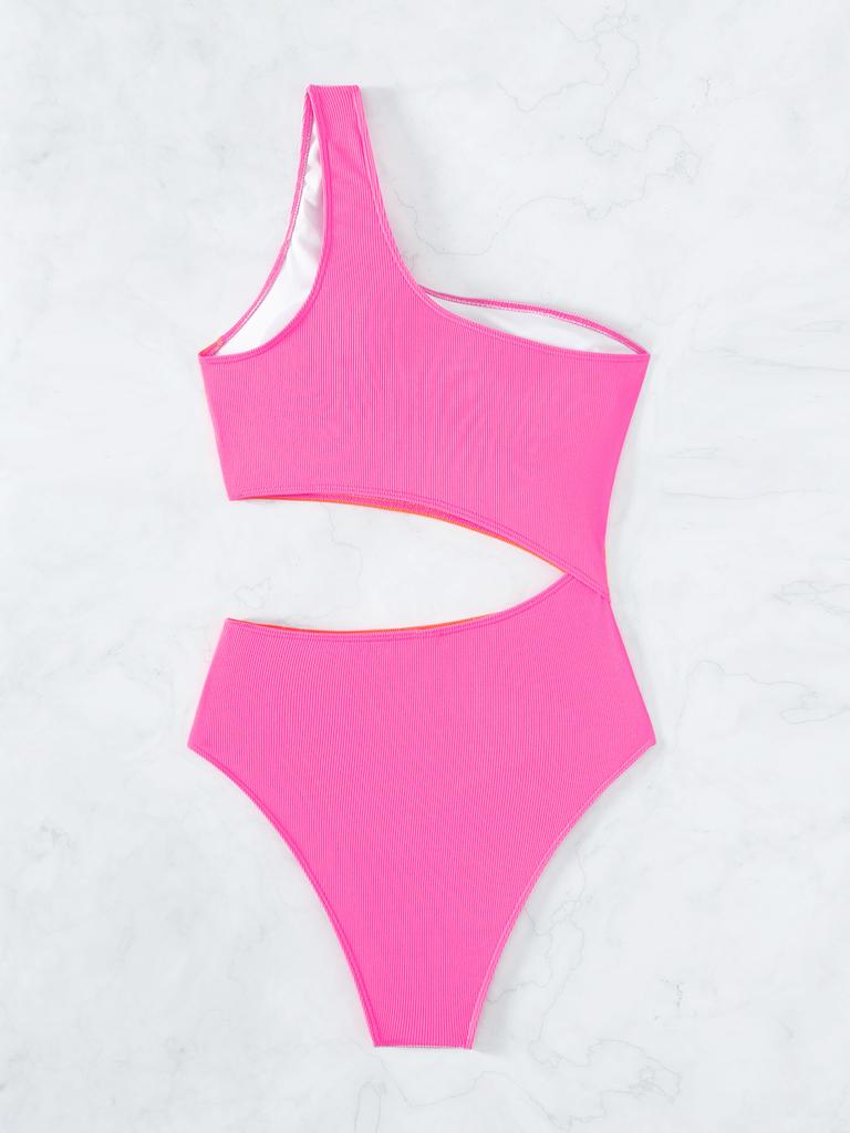 SHEIN - Colorblock cut out one piece swimsuit