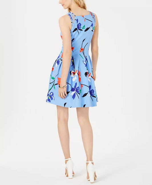 VINCE CAMUTO - Floral-Print Fit & Flare Dress