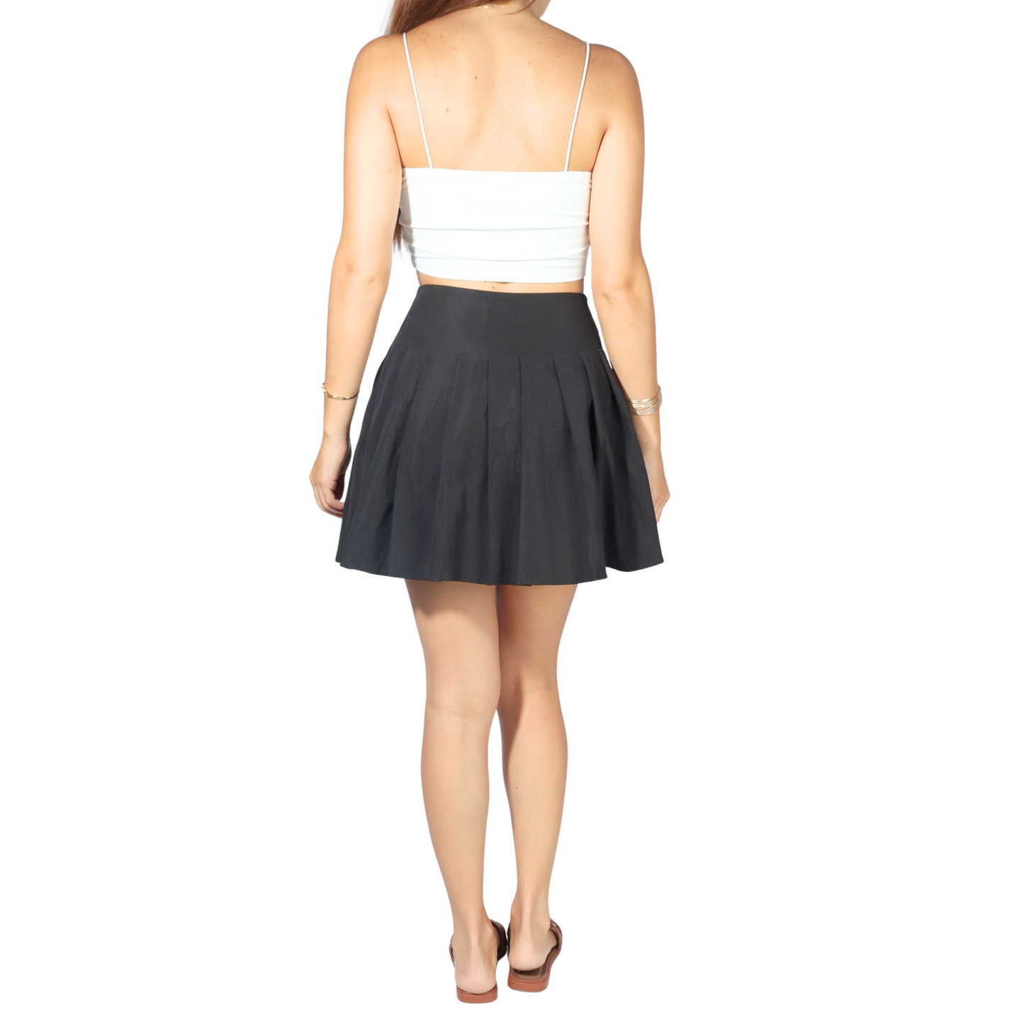 SHEIN - Side Zipper Pleated Skirt
