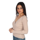 SHEIN -  Wrap V Neck Long Sleeve Cross Front Knitted Top