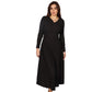 SHEIN - Sold Color Long Sleeves Midi Dress