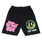 ALCOTT - Graphic print solid shorts