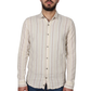 DYNAMO - Stripped button up long sleeve shirt