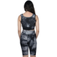 Marbled t-shirt shorts sports set