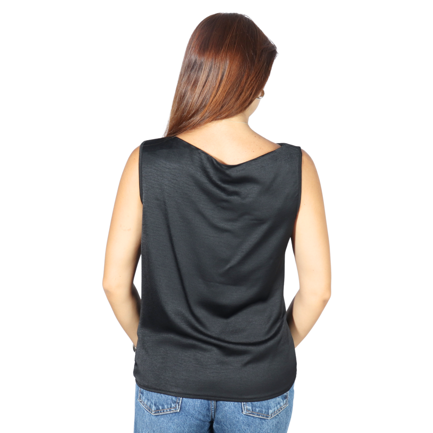 SHEIN - Sleeveless Satin Blouse