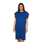 CRIMINAL DAMAGE - Padded shoulder plain midi dress