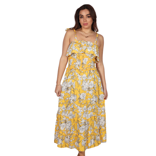 OXXO - Printed Ruffle Midi Dress