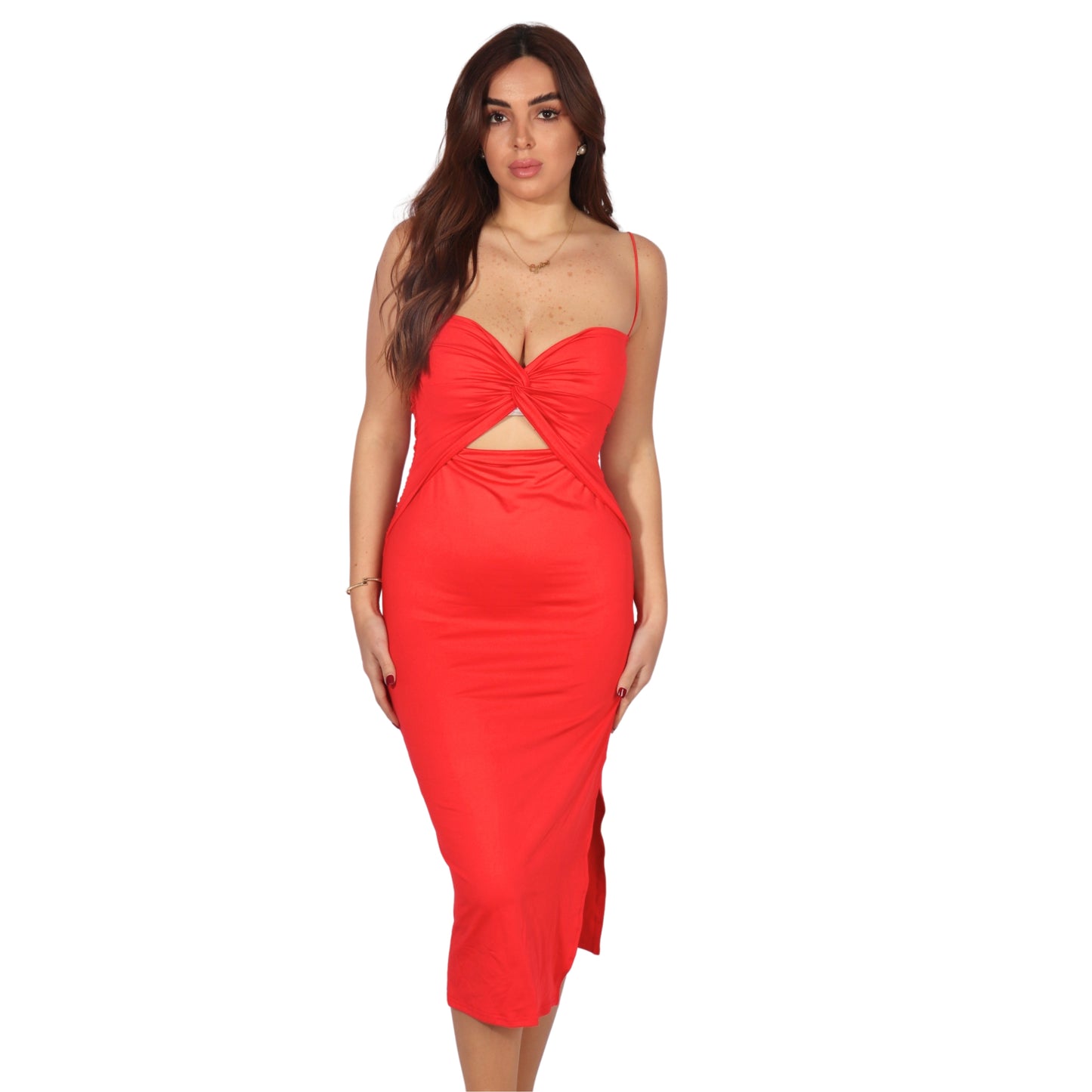 SHEIN - Cut Outs A Line Midi Dress