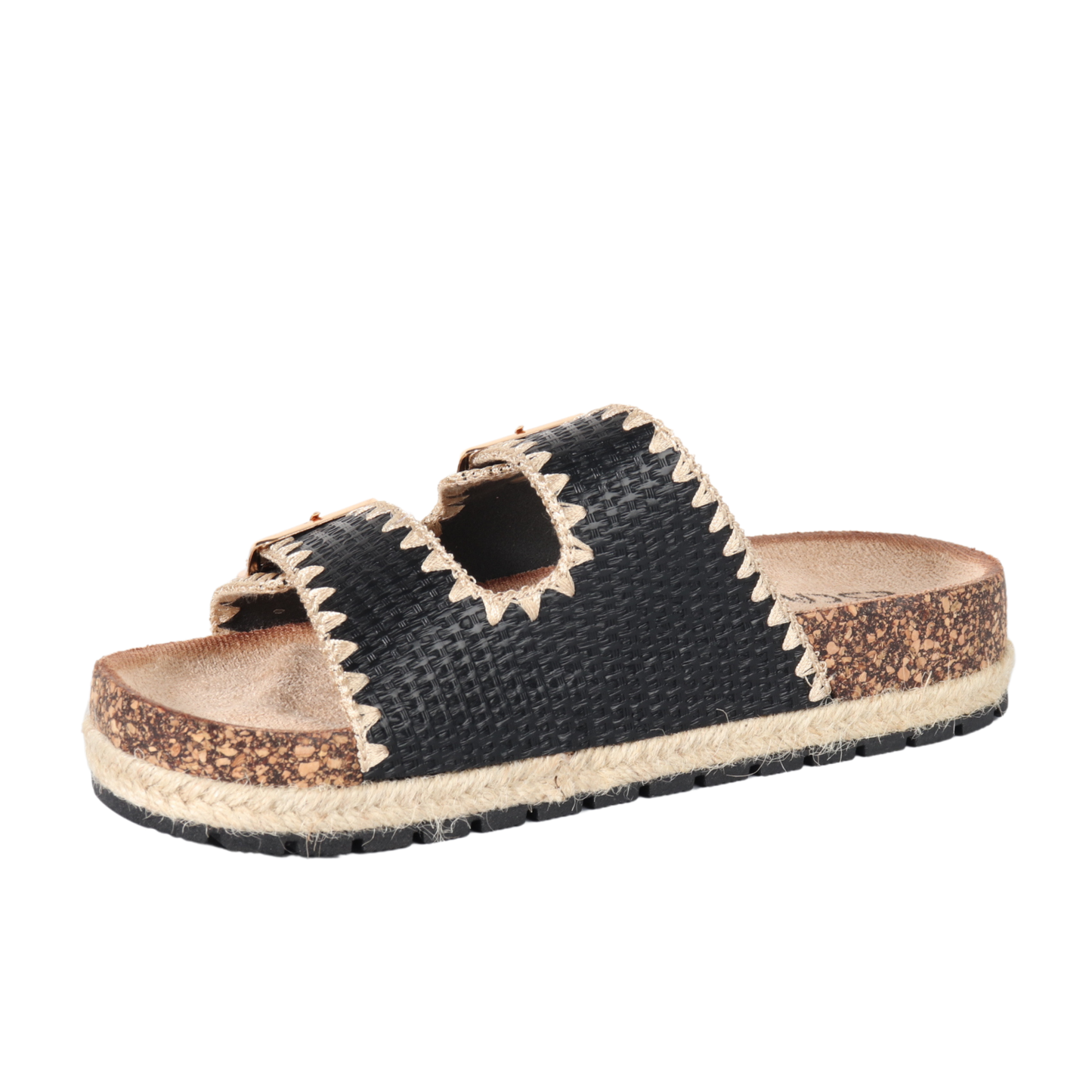 ESCAPE - Buckle stitch weave slippers