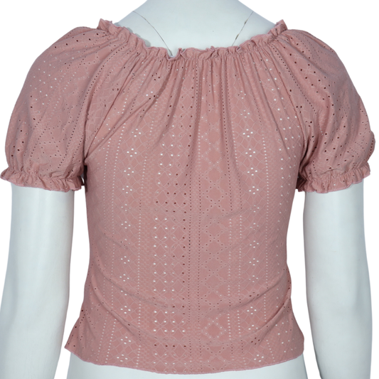 SHEIN - Eyelet texured blouse