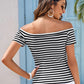SHEIN - Off Shoulder Striped Top