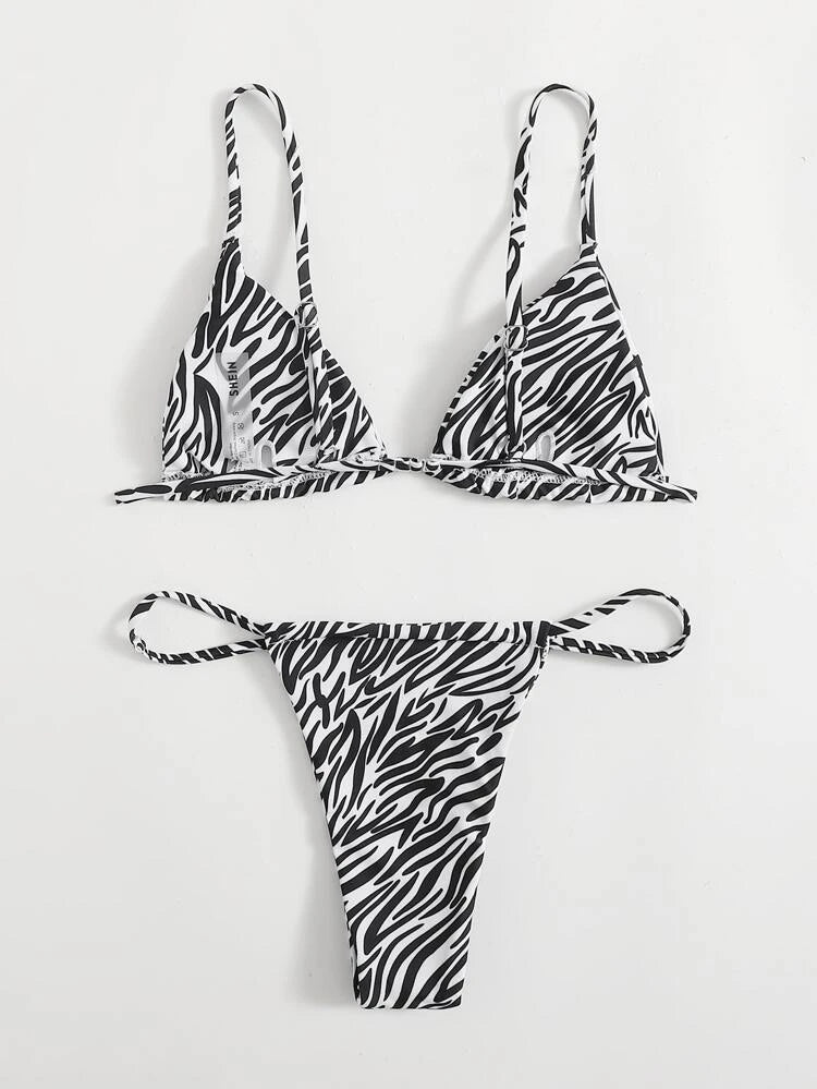 SHEIN -  Swim Summer Beach Zebra Striped