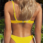 SHEIN - Textured Underwire High Cut Bikini