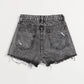 SHEIN - Ripped Detail Denim Shorts