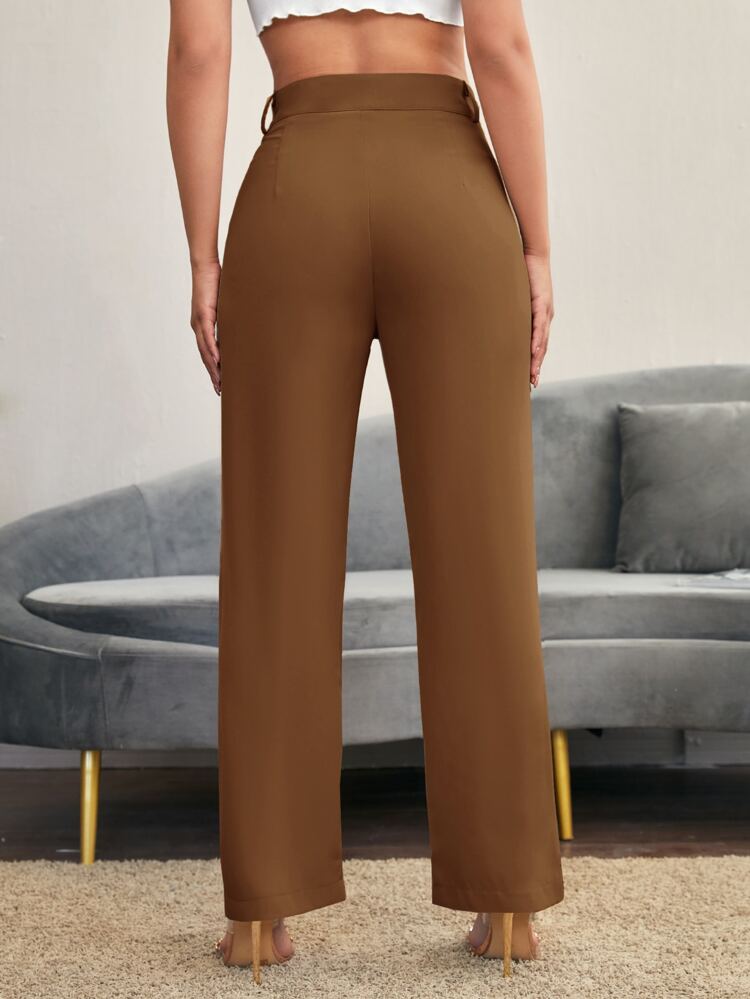 SHEIN - Solid High Rise Tailored Pants