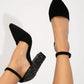 SHEIN - Metal Décor Point Toe Court Heel Pumps