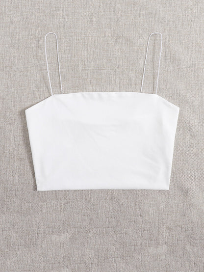 SHEIN - Solid Skinny Cami Crop Top