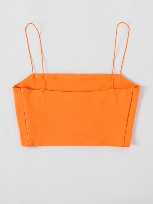 SHEIN - Solid Skinny Cami Crop Top
