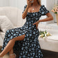 SHEIN - A-Line Floral Print Maxi Dress