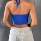 SHEIN - Criss Cross Front Crop Top