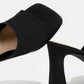 SHEIN - Minimalist Square Toe Chunky Heeled sandals