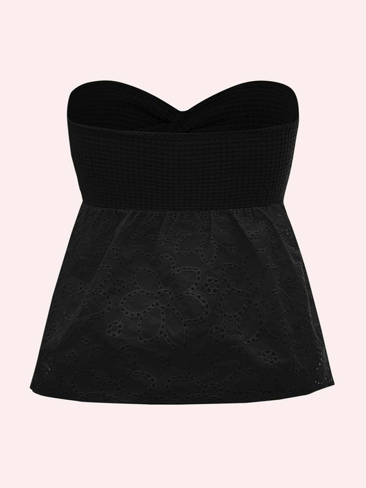 SHEIN -  Pleated Front Cropped Top