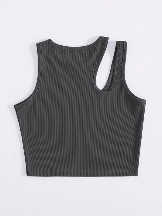 SHEIN -  Drop Shoulder Rib Knitted Top