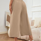 SHEIN -  Ribbed Waist Wide Leg Pant