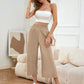 SHEIN -  Ribbed Waist Wide Leg Pant