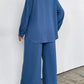 SHEIN -  Drop Shoulder Shirt & Wide Leg Pants
