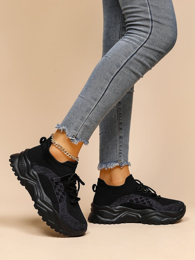 SHEIN - Lace-up Front Sports Shoes
