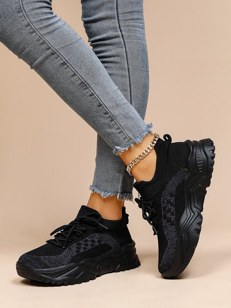 SHEIN - Lace-up Front Sports Shoes