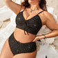 SHEIN - Drawstring Wireless Bra Top & High Waist Bikini