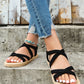 SHEIN -  Crossover Strap Slingback Sandals