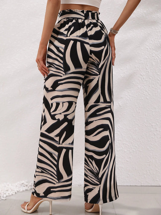 SHEIN -  All-inclusive Print Belted Pant
