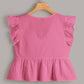 SHEIN -  Ruffle Trim Peplum Top