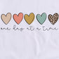 SHEIN -  Heart Print "One Day at a Time" T-Shirt