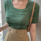 SHEIN - Slogan Graphic Asymmetrical Neck T-Shirt
