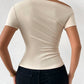 SHEIN - Solid Stand Collar Pleated Vest