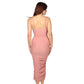 SHEIN - Front back rushed long dress