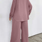 SHEIN -  Drop Shoulder Shirt & Wide Leg Pants