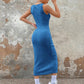 SHEIN -  Solid Ribbed Knit Tank Dress