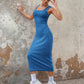 SHEIN -  Solid Ribbed Knit Tank Dress