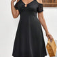 SHEIN - Contrast Lace Cold Shoulder Dress