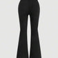 SHEIN - Grommet Eyelet Belted Flare Leg Jeans