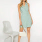 SHEIN -  Collar Double Breasted Belted Dress